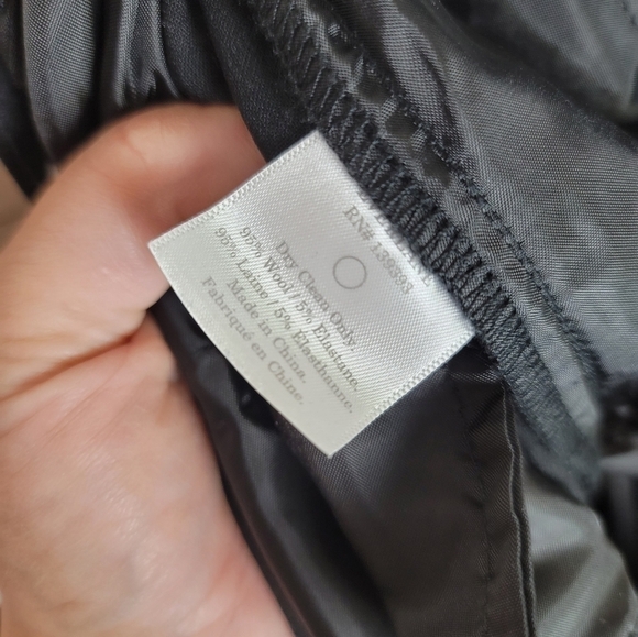 EVERLANE 95% WOOL BLACK STRAIGHT LEG TROUSERS, SZ 10 - Picture 7 of 11